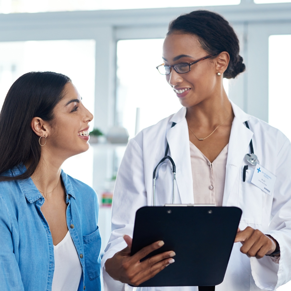 doctor talking to patient